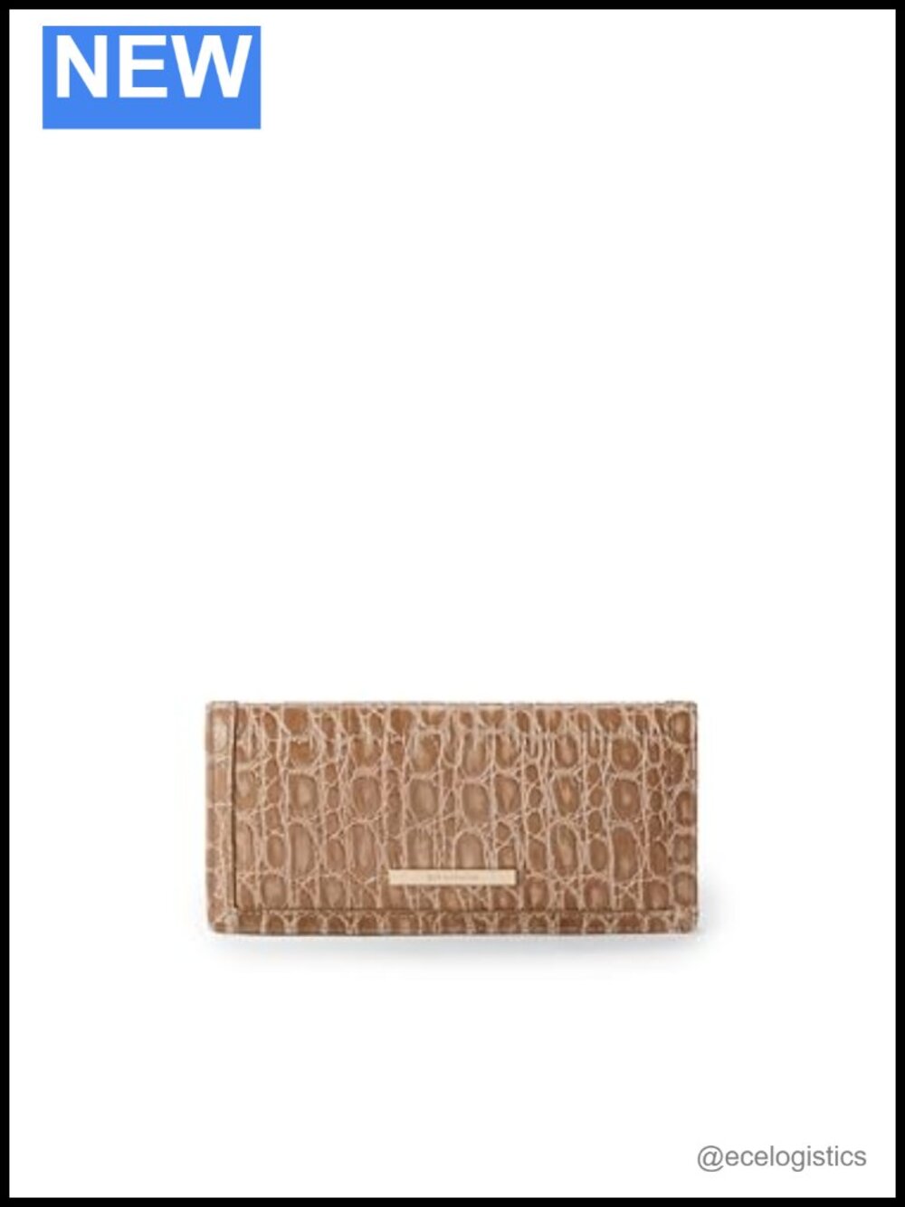 BRAHMIN Ady Leather Slim Wallet Snap Closure 13 Card Slots